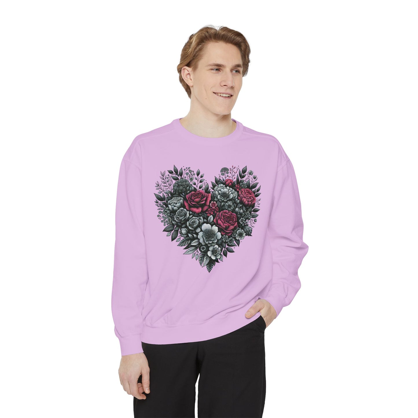 Valentine Sweatshirt | Nature | Love |Heart with roses