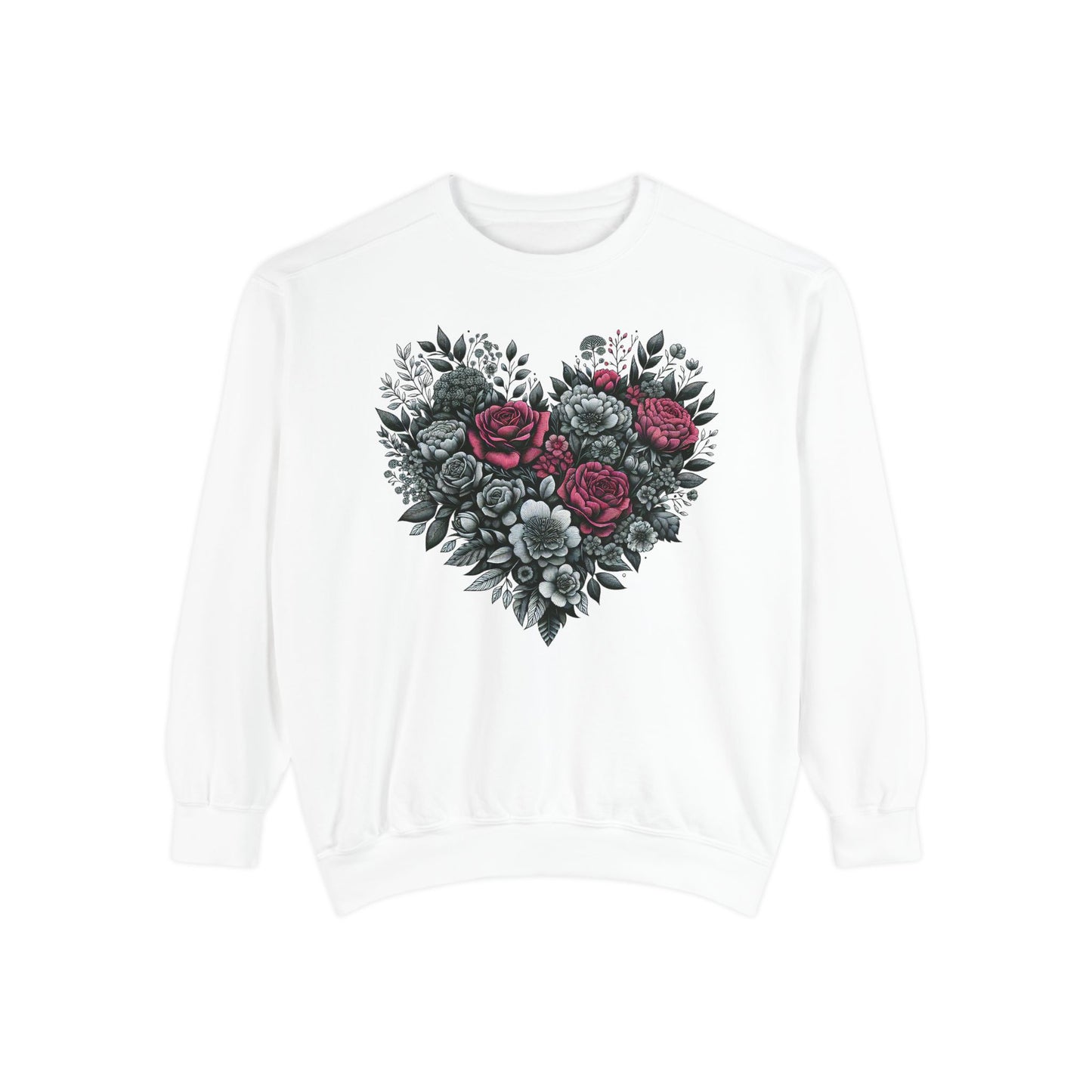 Valentine Sweatshirt | Nature | Love |Heart with roses