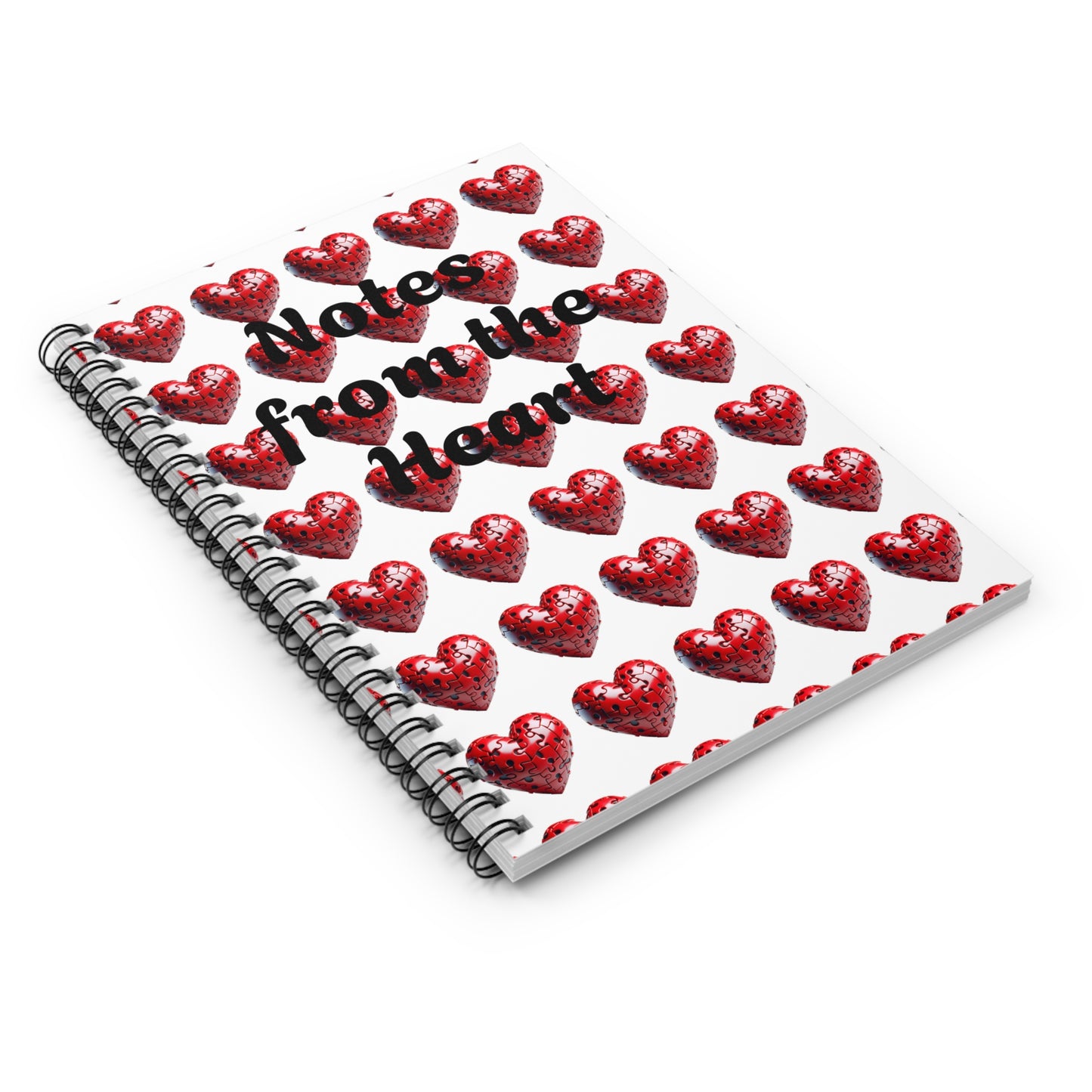 Spiral Notebook with hearts | valentine gift