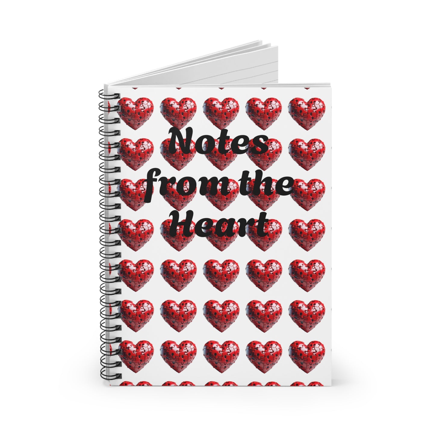 Spiral Notebook with hearts | valentine gift