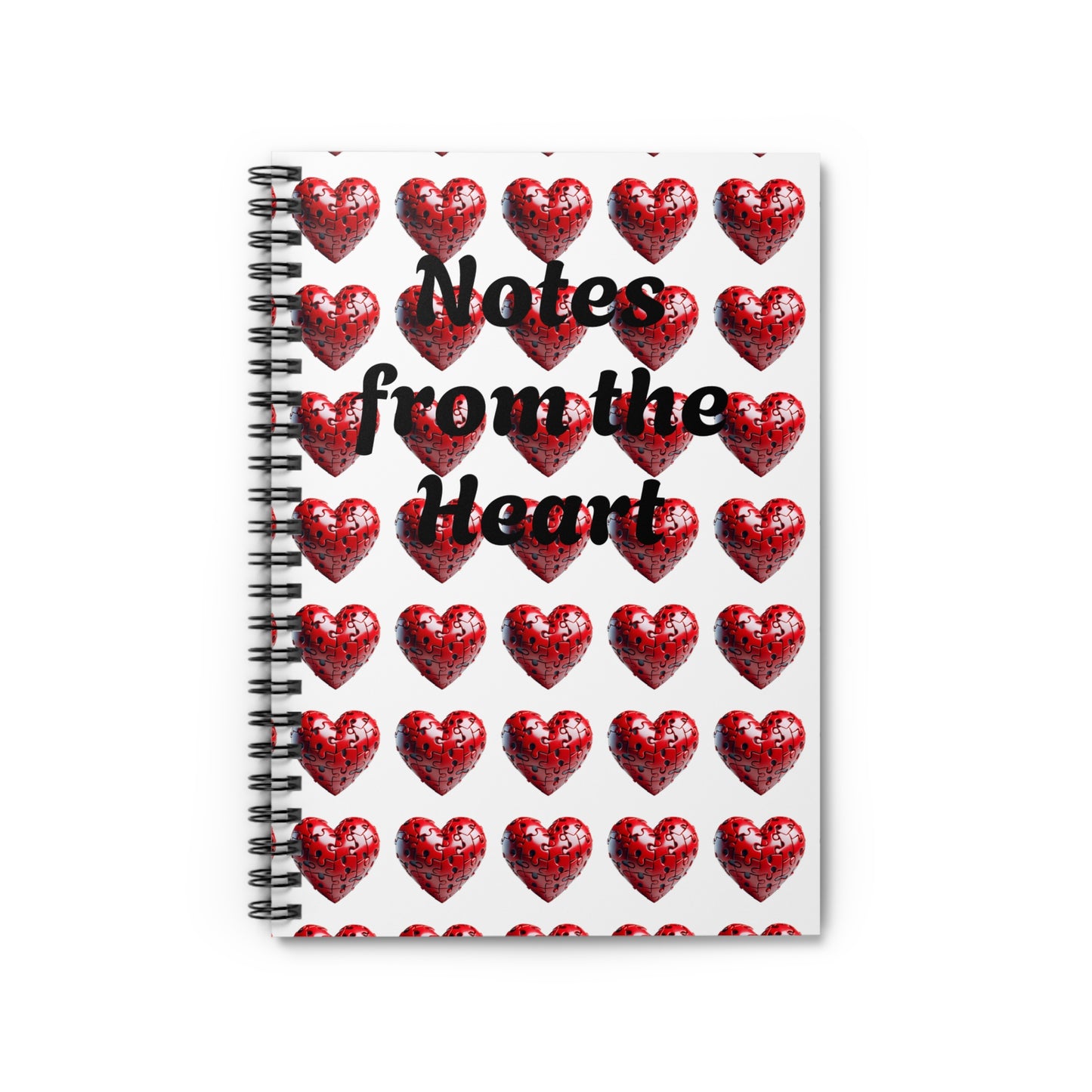 Spiral Notebook with hearts | valentine gift