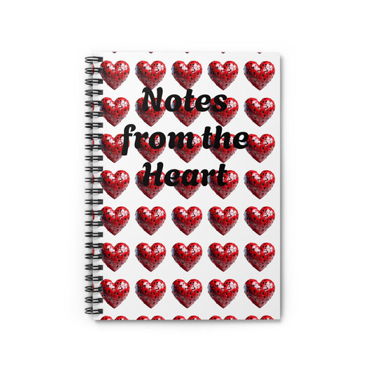 Spiral Notebook with hearts | valentine gift