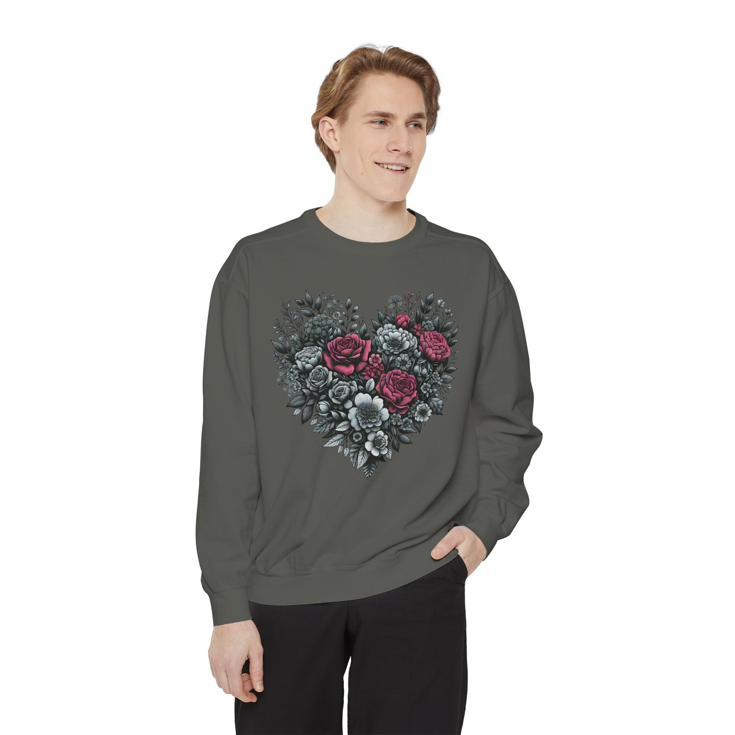 Valentine Sweatshirt | Nature | Love |Heart with roses