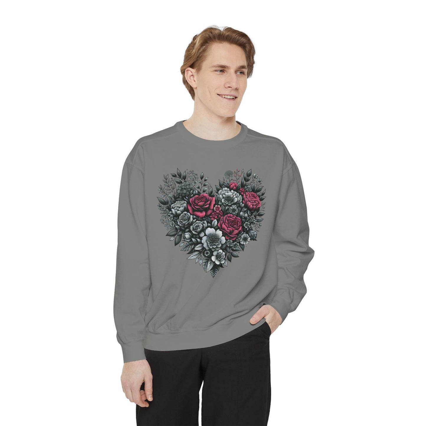 Valentine Sweatshirt | Nature | Love |Heart with roses